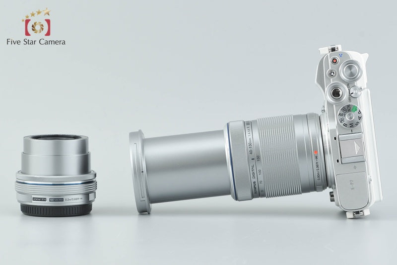 "Count 1,003" Olympus PEN E-P7 White 20.3 MP DSLR EZ 14-42 40-150 Lenses