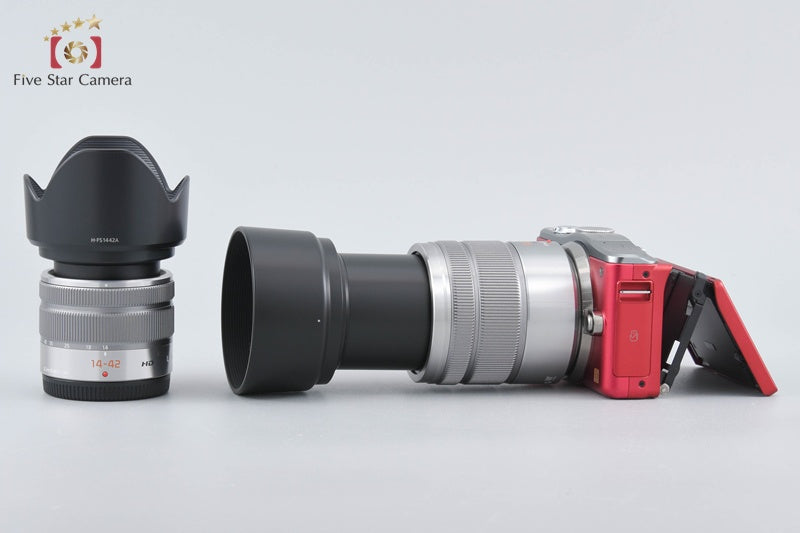 Panasonic LUMIX DMC-GF6 Red 16.0 MP 14-42 45-150 Lenses [Japanese Language Only]