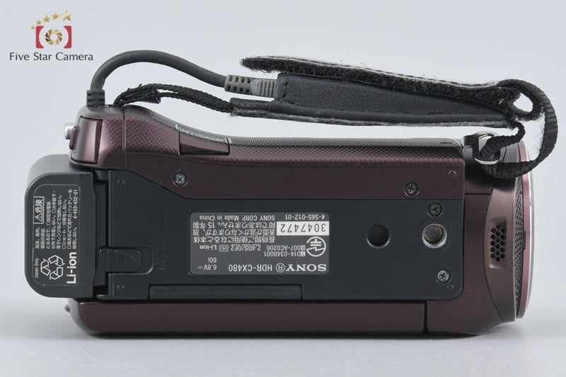 SONY HDR-CX480 Bordeaux Brown Digital HD Camcorder [Japanese Language Only]