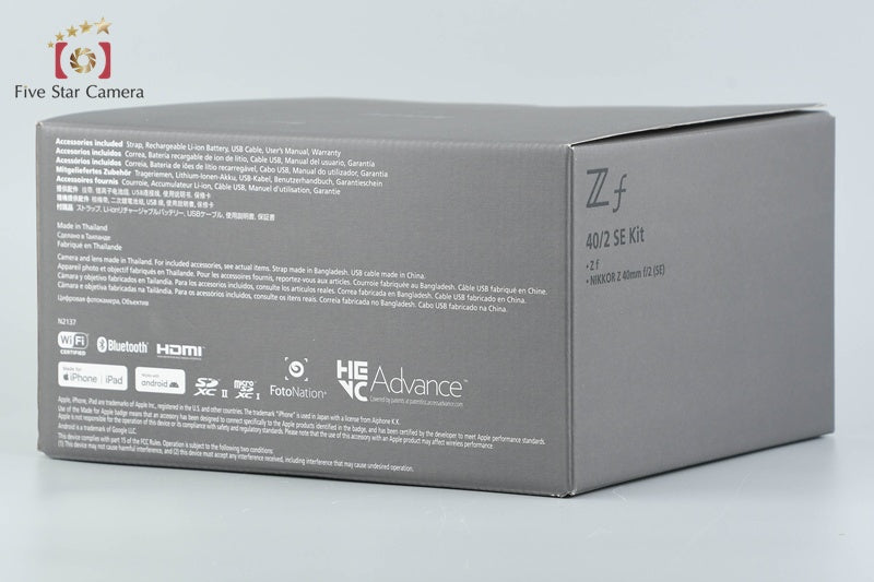 "Count 379" Nikon Zf Black 24.5 MP Digital Mirrorless Camera 40mm SE Lens w/ Box