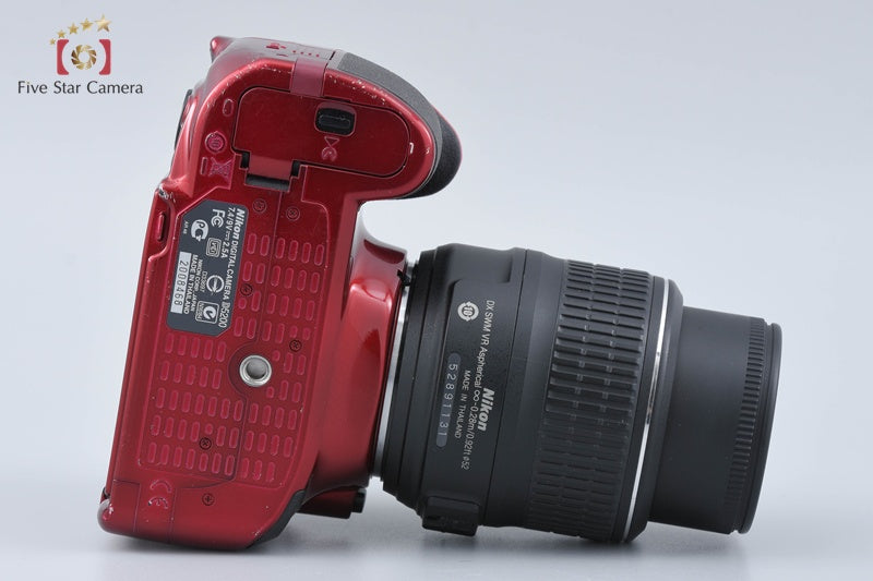 Nikon D5200 Red 24.1 MP DSLR Camera 18-55 VR Lens