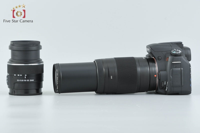 Sony Alpha α200 DSLR-A200 Black 18-55 75-300 Lenses [Japanese Language Only]