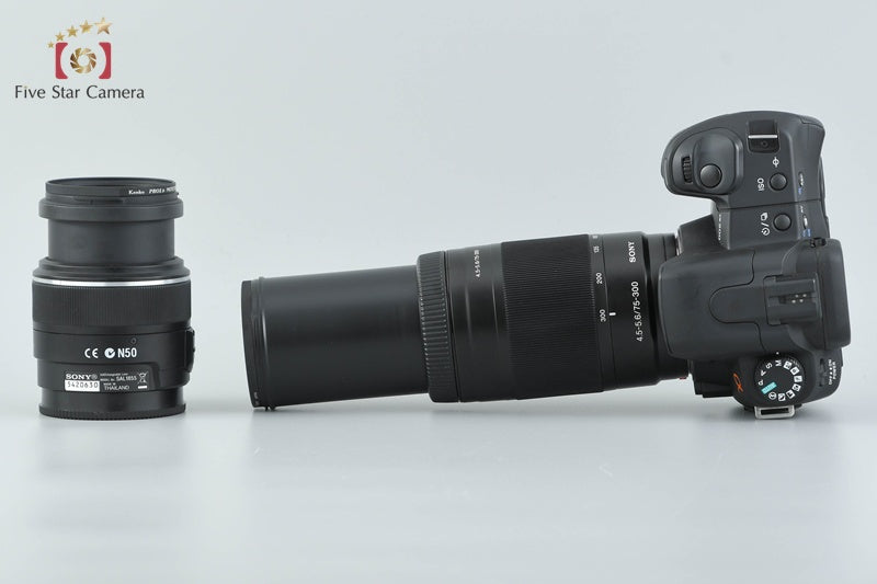 Sony Alpha α200 DSLR-A200 Black 18-55 75-300 Lenses [Japanese Language Only]