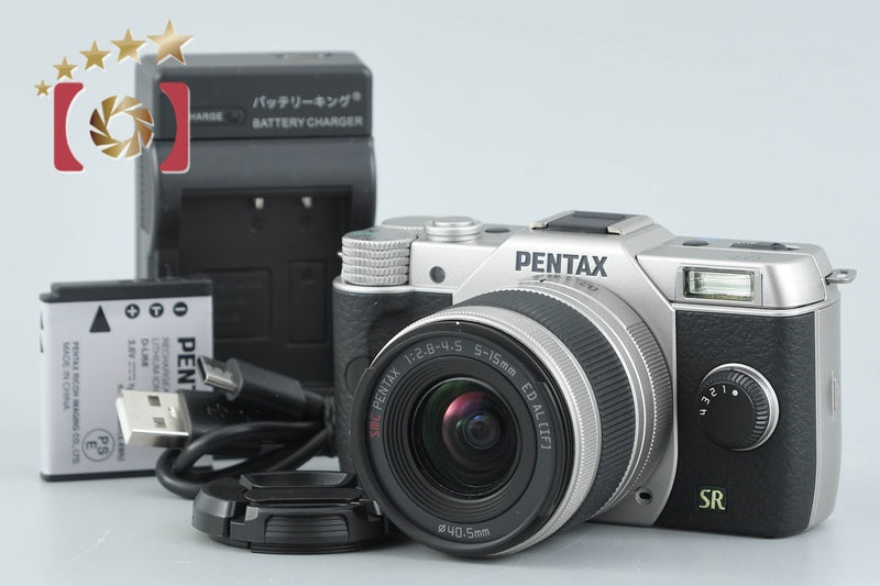 "Shutter count 165" PENTAX Q7 Silver 12.4 MP Digital Camera 5-15 Lens
