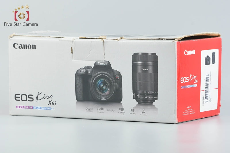 "Count 5,675" Canon EOS Kiss X9i / Rebel T7i / 800D 24.2 MP 18-55 55-250 Lenses