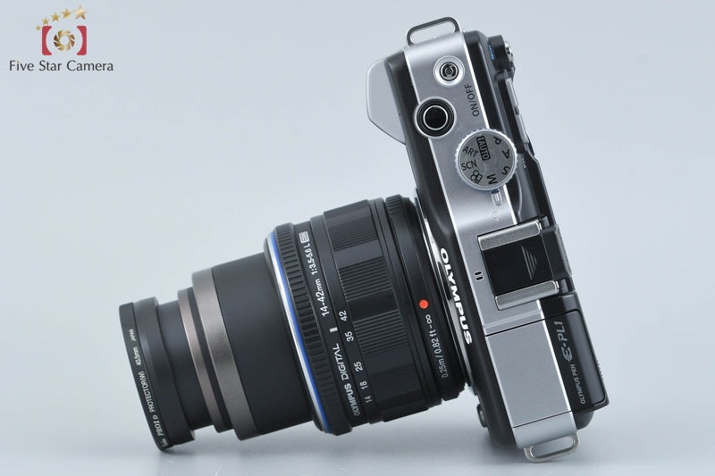 "Count 1,930" OLYMPUS PEN Lite E-PL1 Black 12.3 MP Digital Camera 14-42 Lens