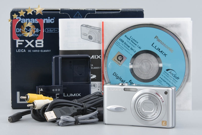 Panasonic LUMIX DMC-FX8 Silky Silver 5.0 MP Digital Camera w/ Box