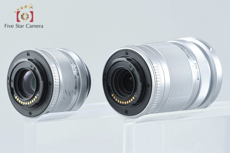 "Count 2,144" Olympus PEN Lite E-PL3 Silver 12.3 MP 14-42 40-150 Lenses