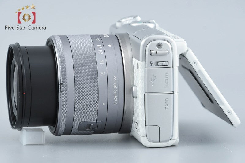 Canon EOS M100 White 24.2 MP Digital Camera EF-M 15-45 IS STM Lens