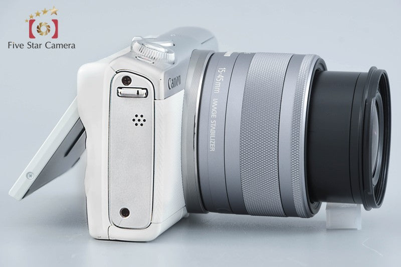 Canon EOS M100 White 24.2 MP Digital Camera EF-M 15-45 IS STM Lens