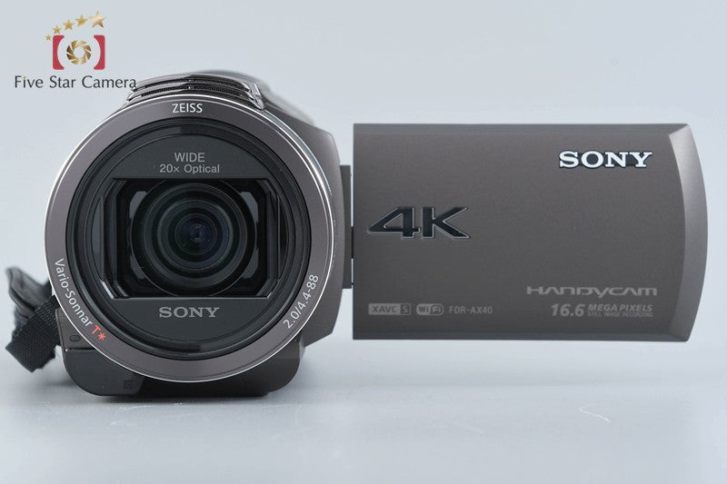 SONY HANDYCAM FDR-AX40 Bronze Brown 4K Handycam w/ Box [Japanese Language Only]