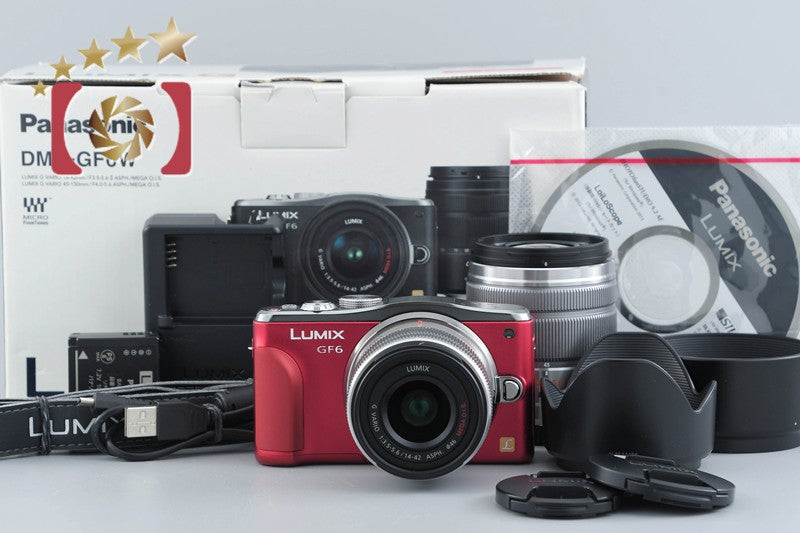 Panasonic LUMIX DMC-GF6 Red 14-42 45-150 Lens w/ Box [Japanese Language Only]