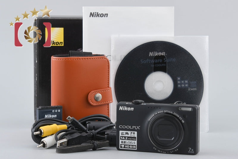 Nikon COOLPIX S6000 Noble Black 14.2 MP Digital Camera w/ Box