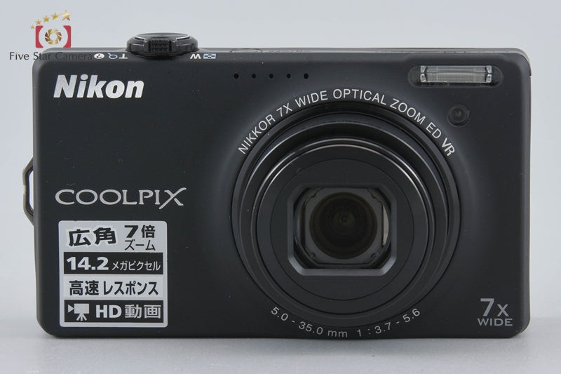 Nikon COOLPIX S6000 Noble Black 14.2 MP Digital Camera w/ Box