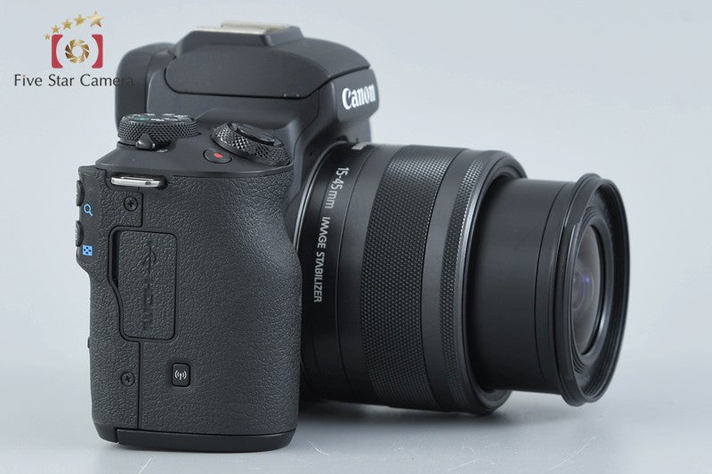 Canon EOS Kiss M2 Black 24.1 MP EF-M 15-45 IS STM Lens