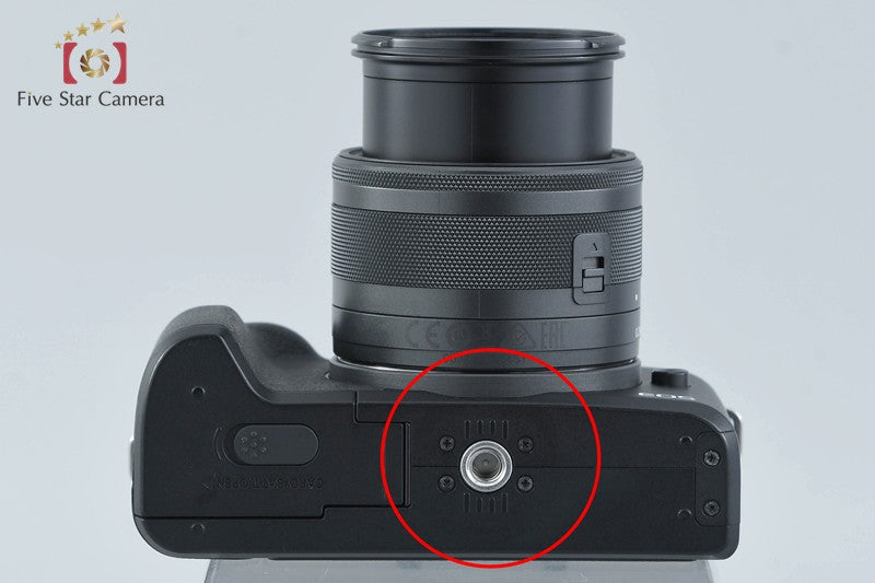 Canon EOS Kiss M2 Black 24.1 MP EF-M 15-45 IS STM Lens