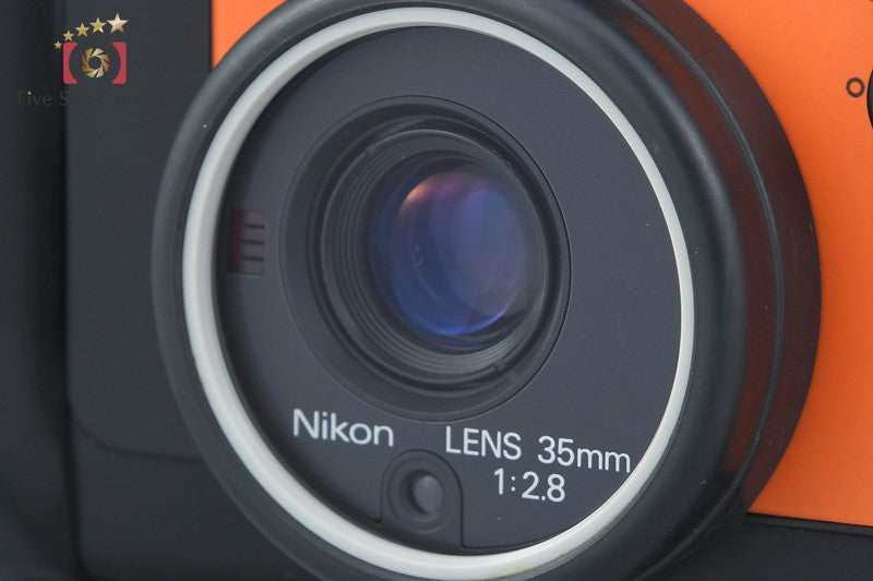 Nikon L35 AW AD Orange 35mm Point & Shoot Film Camera w/ Box