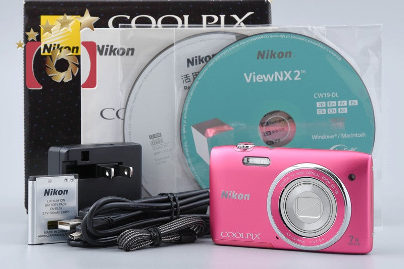 Nikon COOLPIX S3500 Strawberry Pink 20.0 MP Digital Camera w/ Box
