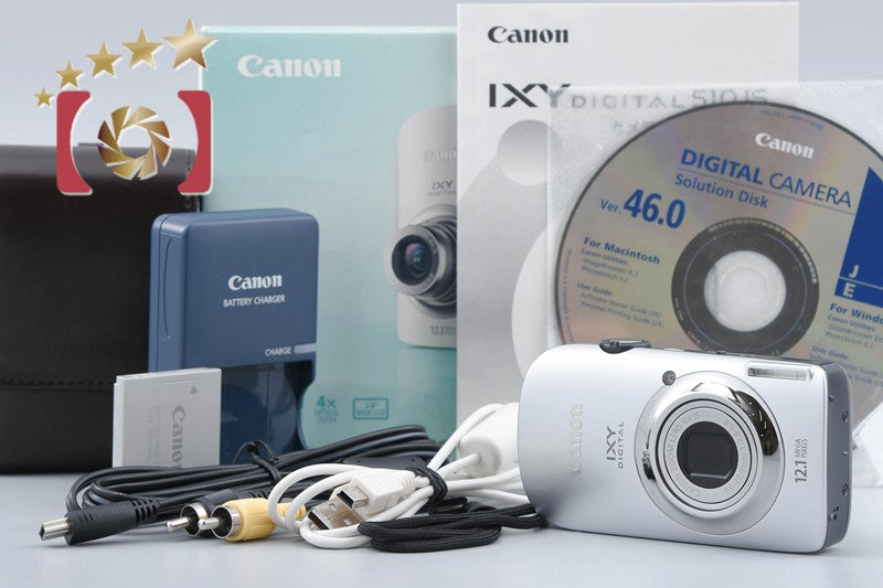 Canon IXY Digital 510 IS Silver 12.1 MP Digital Camera w/ Box