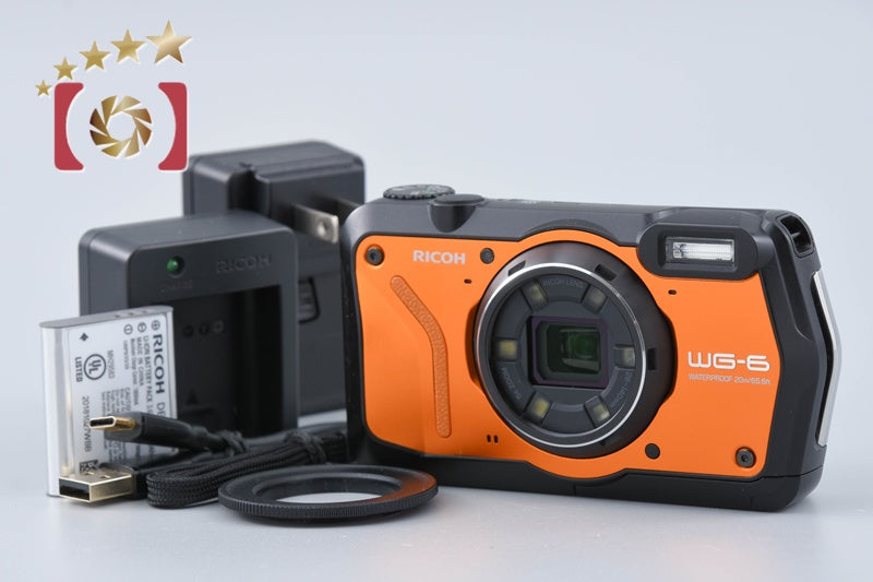 "Count 535" Ricoh PENTAX WG-60 Orange 16.0 MP Waterproof Action Camera