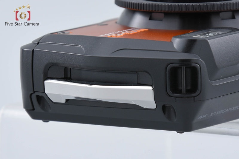 "Count 535" Ricoh PENTAX WG-60 Orange 16.0 MP Waterproof Action Camera