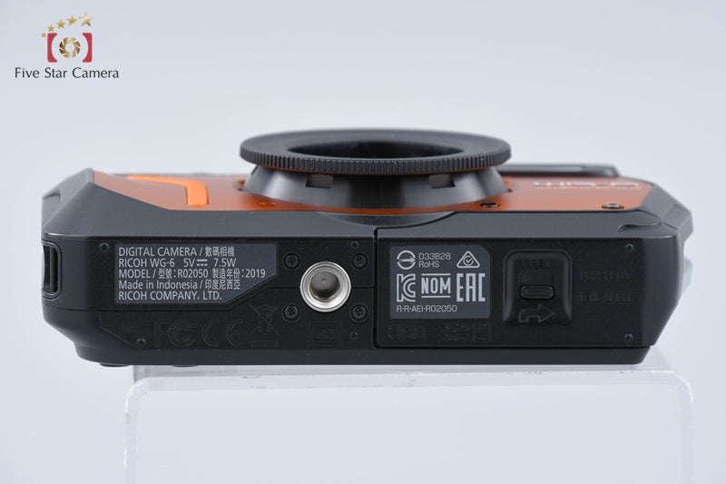 "Count 535" Ricoh PENTAX WG-60 Orange 16.0 MP Waterproof Action Camera