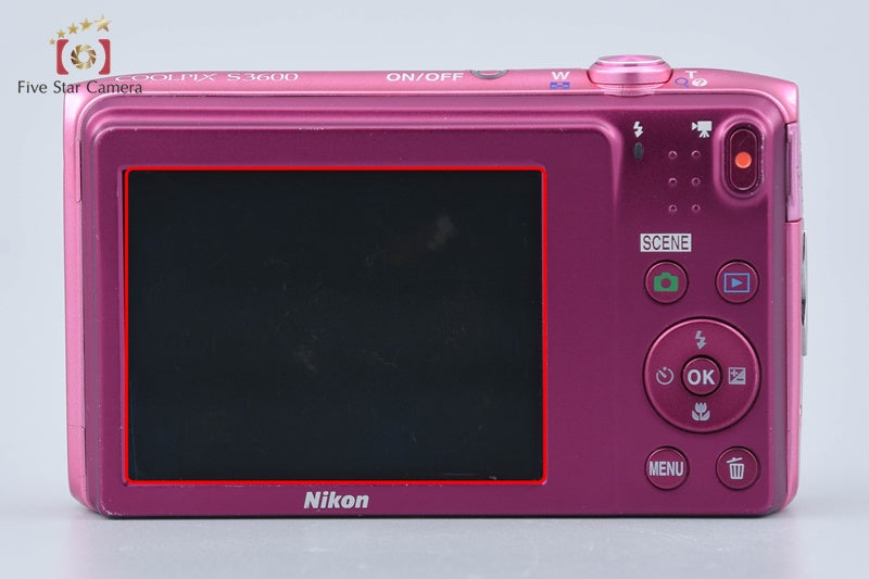 Nikon COOLPIX S3600 Azalea Pink 20.0 MP Digital Camera