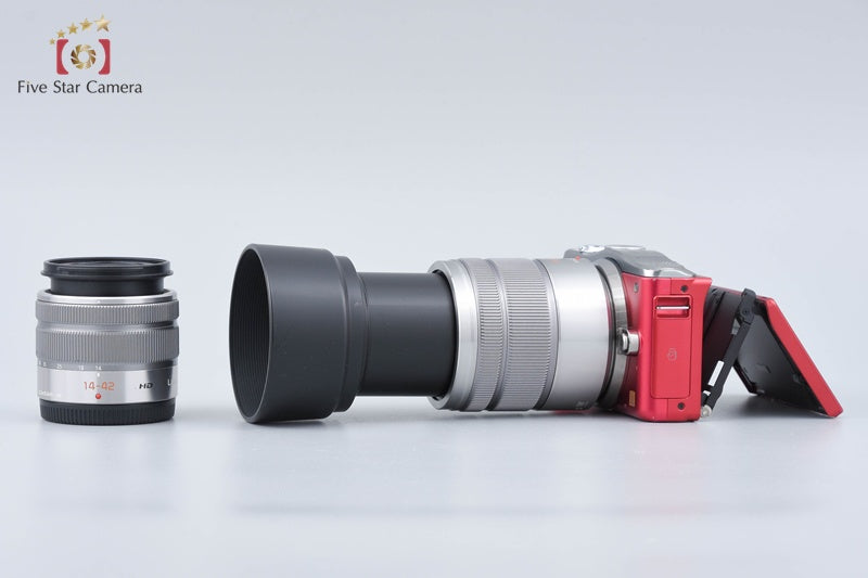 Panasonic LUMIX DMC-GF6 Red 16.0 MP 14-42 45-150 Lenses [Japanese Language Only]