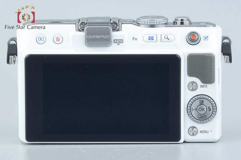 "Count 1,861" Olympus PEN Lite E-PL3 White 12.3 MP 14-42 40-150 Lenses w/ Box