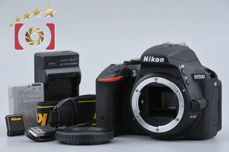 "Shutter count 1,137" Nikon D5500 Black 24.2 MP Digital SLR Camera Body
