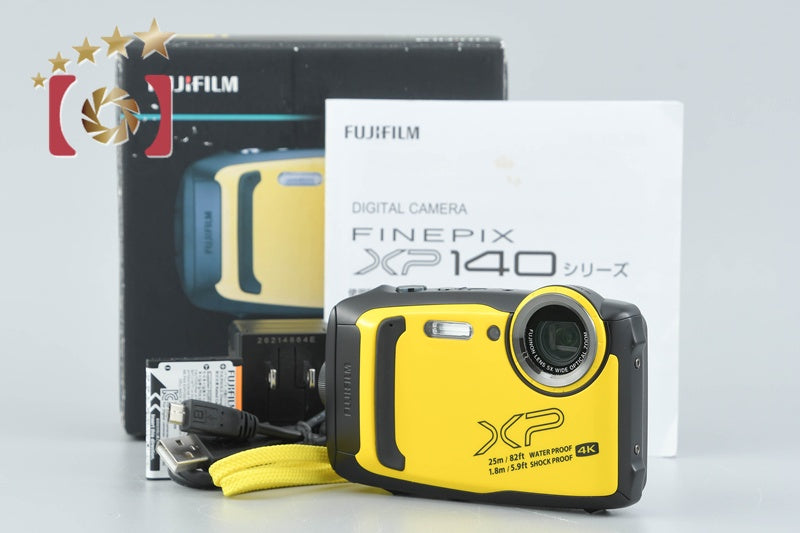 Fujifilm FINEPIX XP140 Yellow 16.4 MP Digital Camera w/ Box