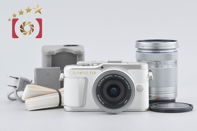 "Count 2,551" Olympus PEN Lite E-PL9 White16.1 MP 14-42 40-150 Lenses