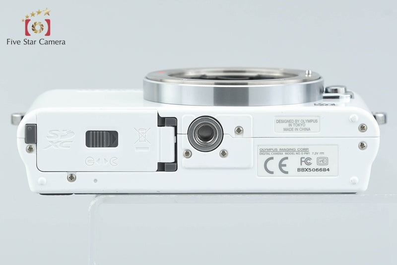 "Count 3,603" Olympus PEN mini E-PM1 White 12.3 MP Digital Mirrorless Camera