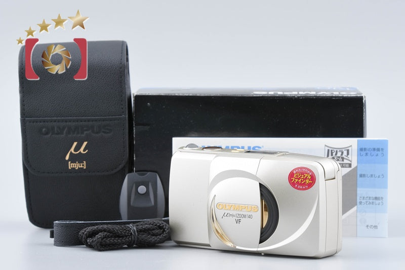 Olympus μ[mju:] ZOOM 140 VF Point & Shoot 35mm Film camera w/ Box