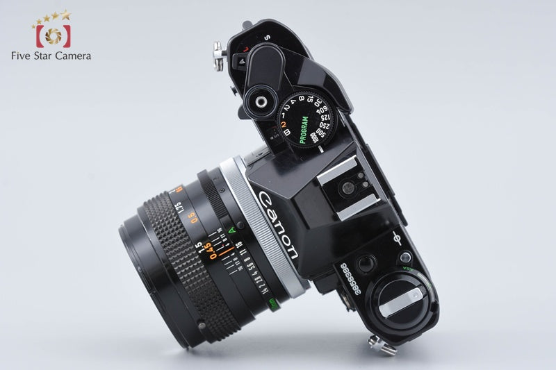 Canon AE-1 PROGRAM Black 35mm SLR Film Camera + FD 50mm f/1.4 S.C.C.