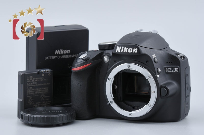 "Shutter count 3,666" Nikon D3200 Black 24.2 MP Digital SLR Camera Body