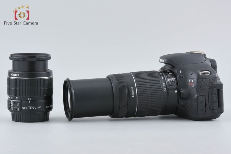 Canon EOS Kiss X5 / Rebel T3i / 600D 18.0 MP 18-55 55-250 Lenses w/ Box