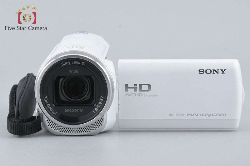 Sony Handycam HDR-CX680 White Digital HD Video Camera [Japanese Language Only]