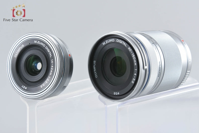 "Shutter count 5,242" Olympus PEN E-PL8 White 16.1 MP 14-42 40-150 Lenses