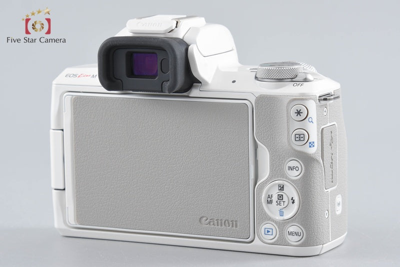 Canon EOS Kiss M / M50 White 24.0 MP 15-45 IS STM Lens