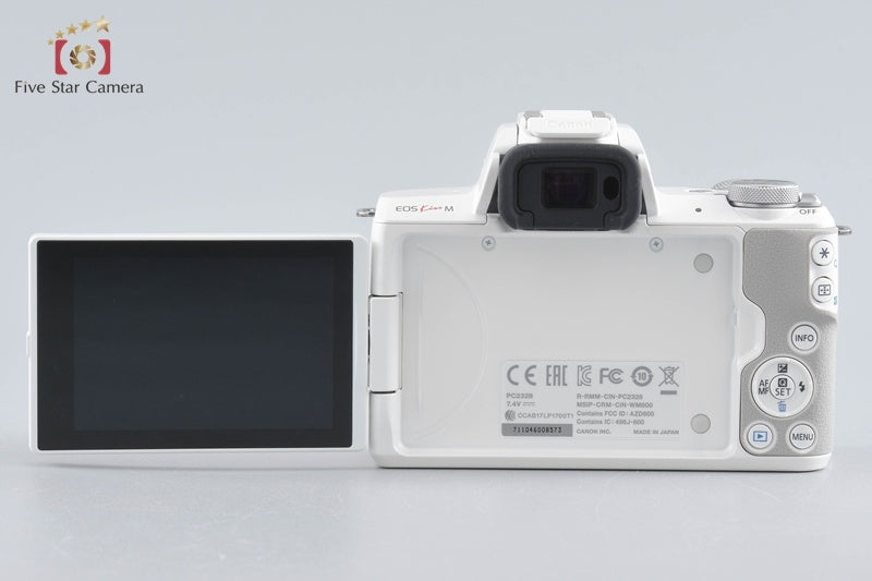 Canon EOS Kiss M / M50 White 24.0 MP 15-45 IS STM Lens