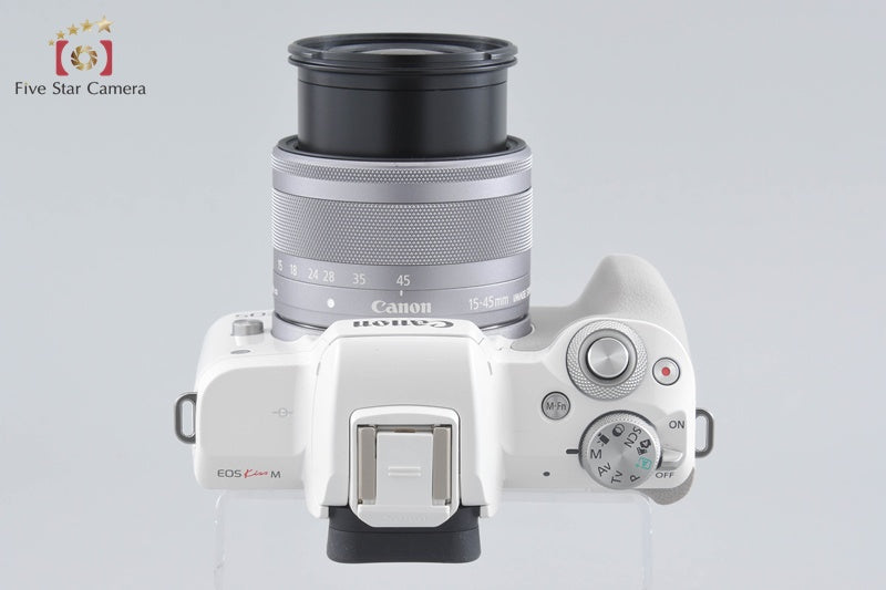 Canon EOS Kiss M / M50 White 24.0 MP 15-45 IS STM Lens