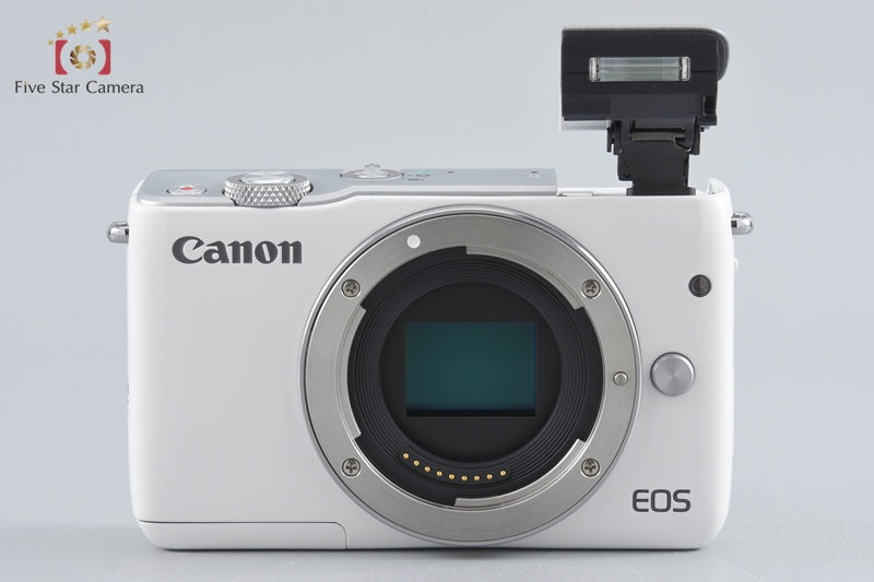 Canon EOS M10 White 18.0 MP Digital Mirrorless Camera 15-45 IS STM Lens