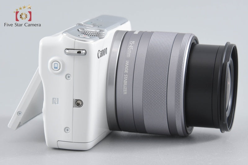 Canon EOS M10 White 18.0 MP Digital Mirrorless Camera 15-45 IS STM Lens
