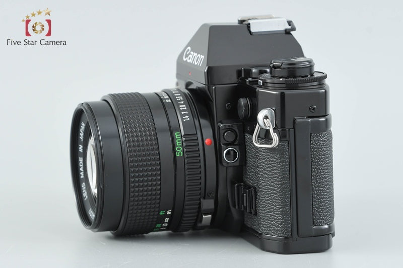 Canon A-1 Black 35mm SLR Film Camera + New FD 50mm f/1.4