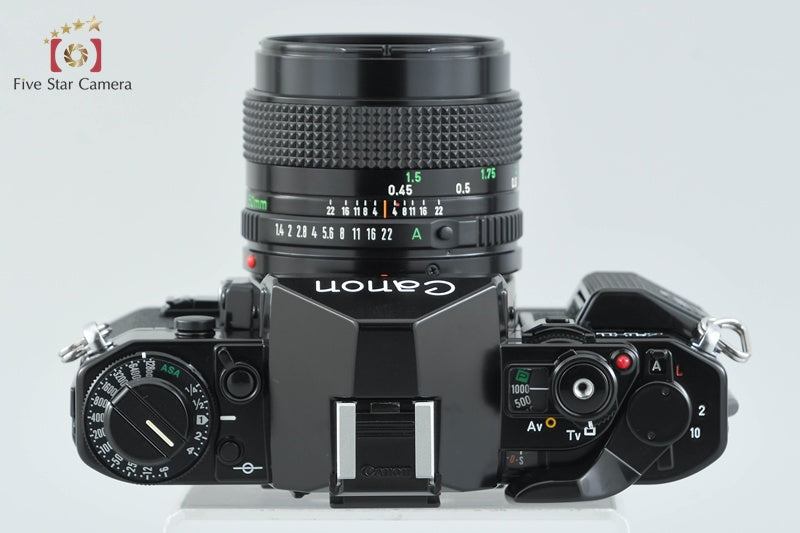 Canon A-1 Black 35mm SLR Film Camera + New FD 50mm f/1.4