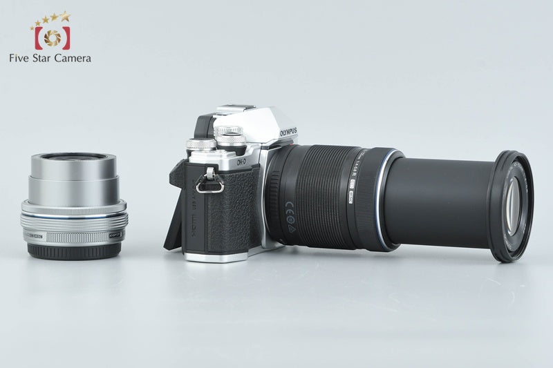 "Count 182" Olympus OM-D E-M10 Mark II Silver 16.1 MP 14-42 40-150 Lenses