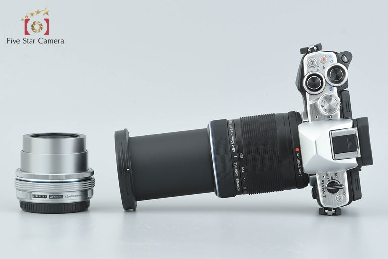 "Count 182" Olympus OM-D E-M10 Mark II Silver 16.1 MP 14-42 40-150 Lenses