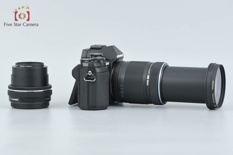 "Count 390" Olympus OM-D E-M10 Mark III Black 16.1 MP 14-42 40-150 Lenses w/ Box