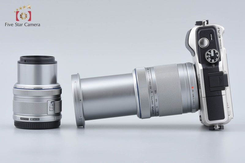 "Count 1,103" Olympus PEN Lite E-PL2 Champagne Gold 12.3 MP 14-42 40-150 Lenses